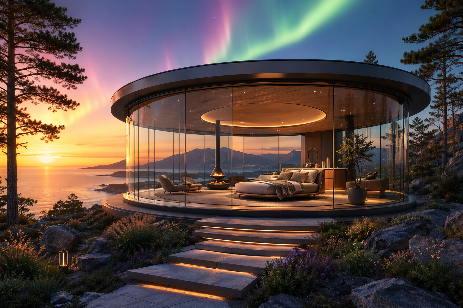 The Aurora Glass House Exterior